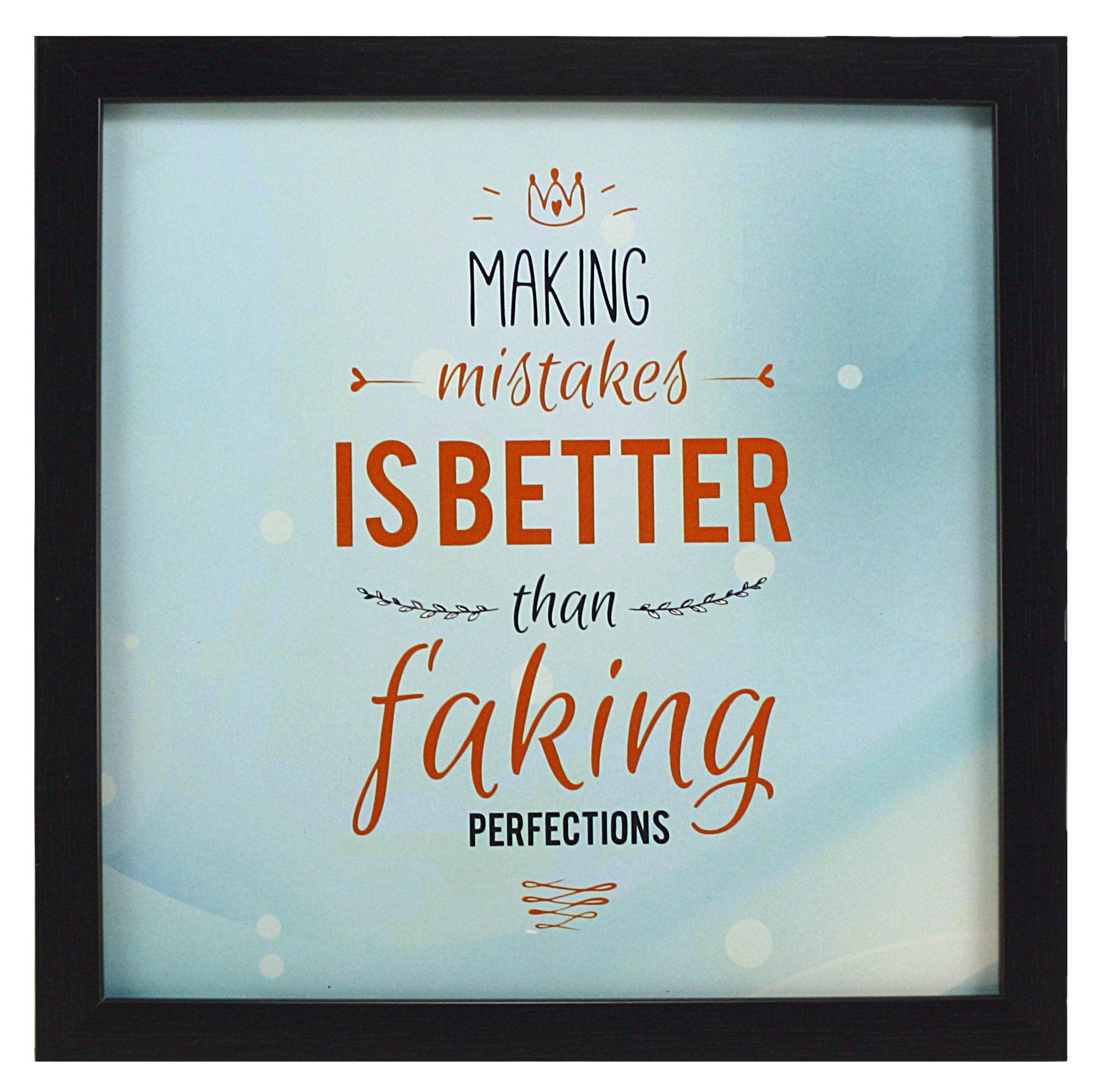 Indianara 3 Piece Set of Framed Wall Hanging Motivational Office Decor Art Prints 8.7 INCH X 8.7 INCH Without Glass